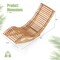 Acacia Wood Patio Rocking Sun Lounger Chaise Lounge with Ergonomic Curved Seat - 63"L x 23.5"W x 26"H